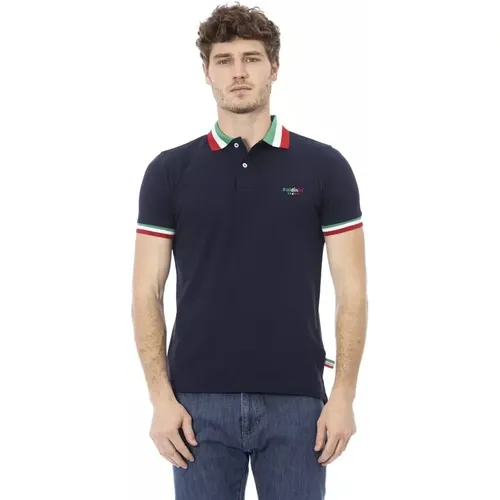 Tricolor Collar Cotton Polo Shirt , male, Sizes: 2XL, 3XL, XL, 4XL, L - Baldinini - Modalova