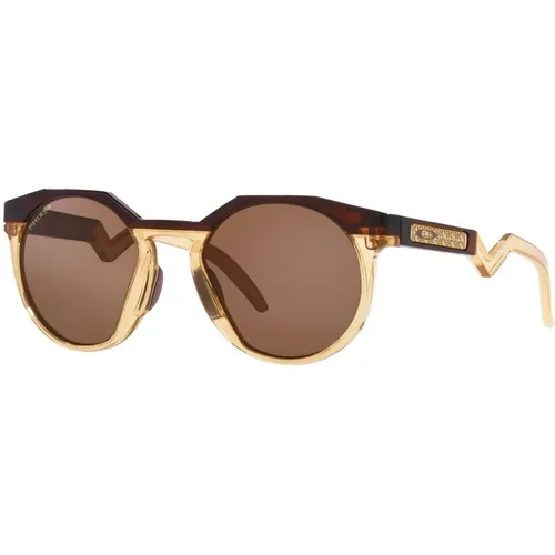 Hstn Sunglasses Dark Amber/Light Curry , male, Sizes: 52 MM - Oakley - Modalova