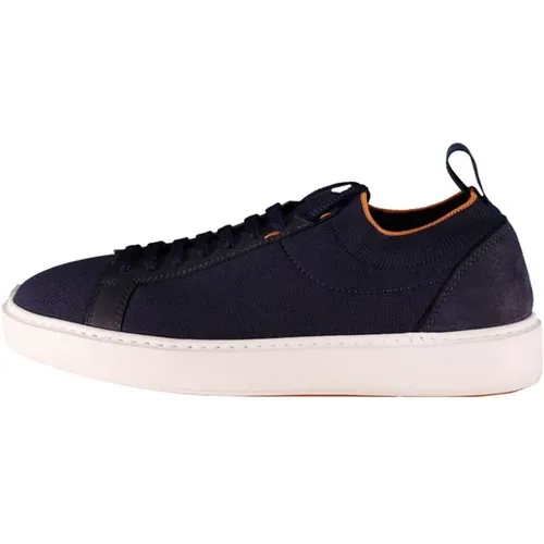 Comfortable Dark Sneaker , male, Sizes: 7 1/2 UK, 10 UK, 7 UK - Santoni - Modalova