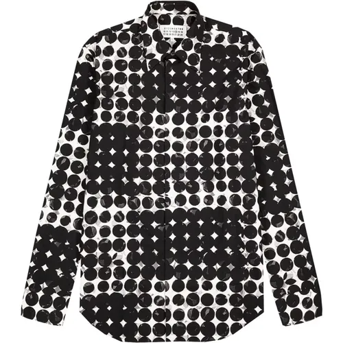 Pixel Polka Dot Shirt , male, Sizes: L, XL - Maison Margiela - Modalova