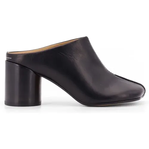 Leder Mule mit Anatomischer Zehe , Damen, Größe: 39 EU - MM6 Maison Margiela - Modalova