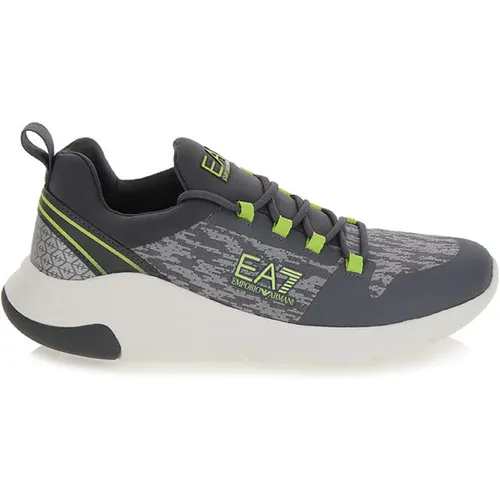 Iron Gate Sneakers Round Toe Lace-up , male, Sizes: 9 1/3 UK, 8 UK, 6 2/3 UK, 7 1/3 UK, 8 2/3 UK, 11 1/3 UK, 10 UK, 10 2/3 UK, 6 UK - Emporio Armani EA7 - Modalova