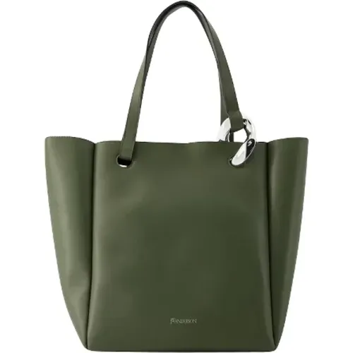 Calfskin Leather Handbag - Kaki/Khaki , female, Sizes: ONE SIZE - JW Anderson - Modalova