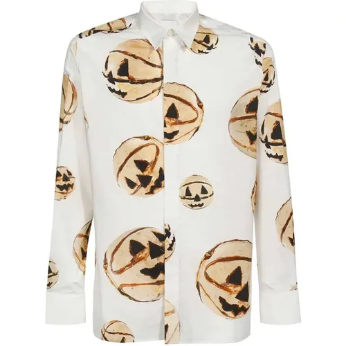 Trendy Halloween Pumpkin Print Shirt , male, Sizes: 2XL, M, S, L, XL - Givenchy - Modalova