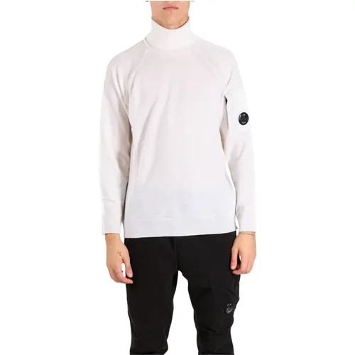 Merinowolle Gerippter Rollkragenpullover , Herren, Größe: L - C.P. Company - Modalova