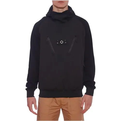 Mixed Media Hooded Sweatshirt , male, Sizes: S, XL, L - Ma.strum - Modalova