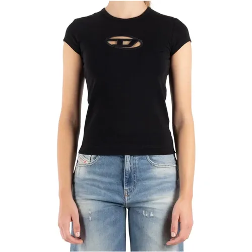 Cotton T-Shirt , female, Sizes: L, XS, S, M - Diesel - Modalova