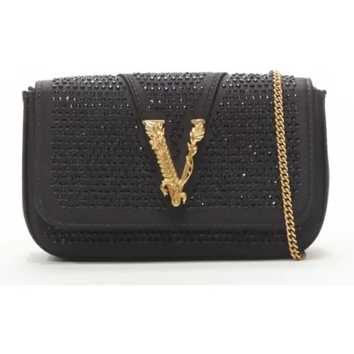 Pre-owned Satin shoulder-bags , female, Sizes: ONE SIZE - Versace Pre-owned - Modalova