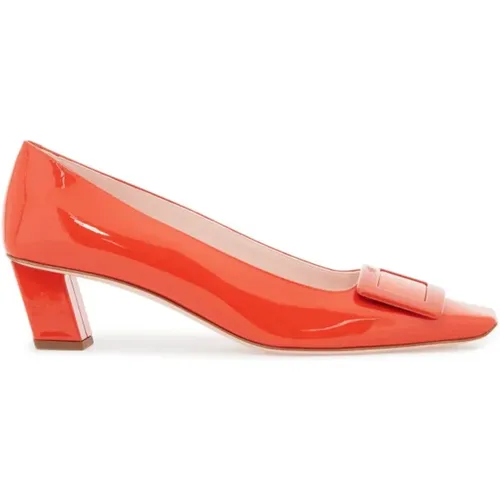 Iconic patent leather pumps with square buckle , female, Sizes: 5 UK, 6 UK, 7 UK, 3 UK, 4 UK - Roger Vivier - Modalova