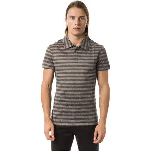 Striped Print Short Sleeve Polo Shirt , male, Sizes: XL, M, L - Byblos - Modalova