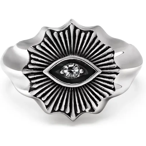 Vintage Evil Eye Ring mit Clear Crystal - Nialaya - Modalova