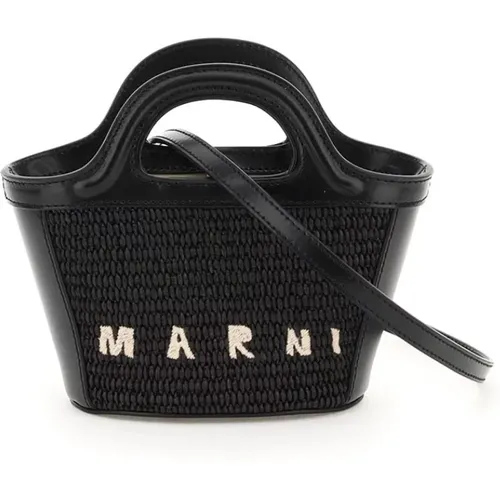 Tropicalia Bucket Bag mit Lederbesatz , unisex, Größe: ONE Size - Marni - Modalova