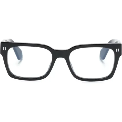 Schwarze Optische Brille Stilvoll Für Den Täglichen Gebrauch , unisex, Größe: 55 MM - Off White - Modalova