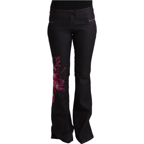 Schwarze Flared Denim Jeans mit Hoher Taille - Exte - Modalova