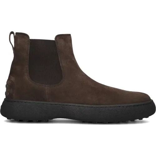 Suede Chelsea Boots , male, Sizes: 6 UK, 8 UK, 9 UK, 7 UK - TOD'S - Modalova