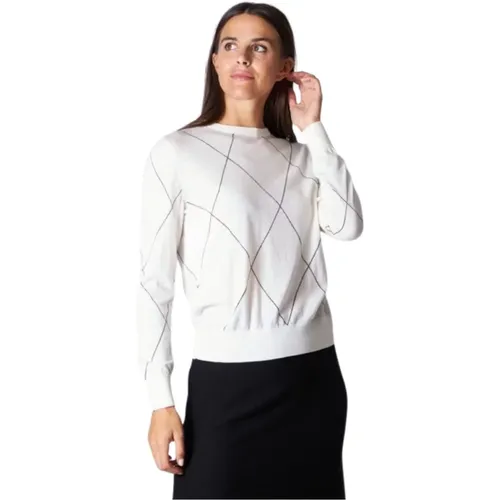 Diamond Pattern Sweater , female, Sizes: S, M, L - Liviana Conti - Modalova