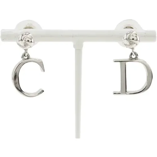 Pre-owned Metal earrings , female, Sizes: ONE SIZE - Dior Vintage - Modalova