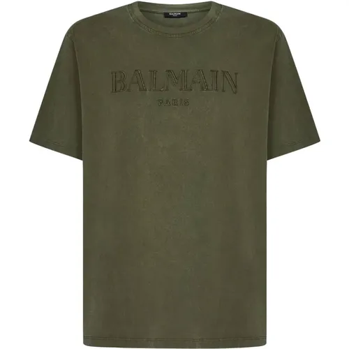 Mens Clothing T-Shirts Polos Ss24 , male, Sizes: L - Balmain - Modalova