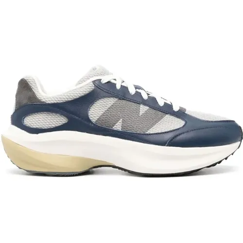 Marineblau/Grau Leder Sneaker , Herren, Größe: 43 1/2 EU - New Balance - Modalova