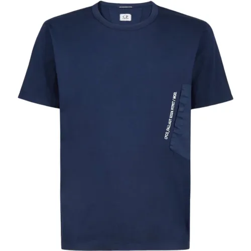 Mercerised Jersey Pocket T-shirt for Men , male, Sizes: L, M, S, XL, 2XL - C.P. Company - Modalova