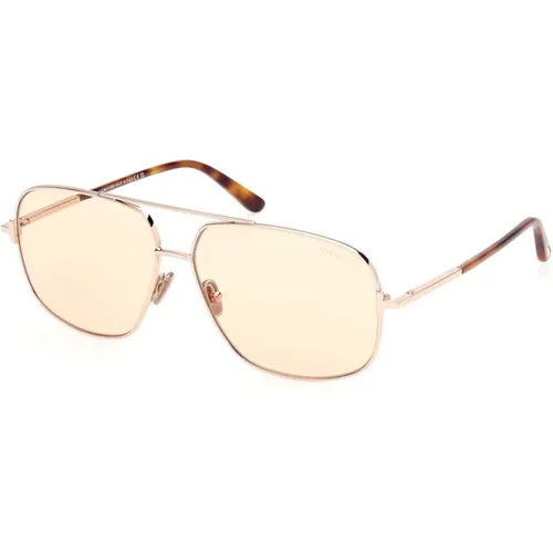 Roségold Cat Eye Sonnenbrille , unisex, Größe: 62 MM - Tom Ford - Modalova