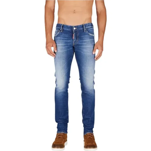 Klassische Blaue Straight Jeans - Dsquared2 - Modalova