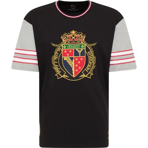 Oversize College T-Shirt D`Angelantonio , Herren, Größe: M - carlo colucci - Modalova