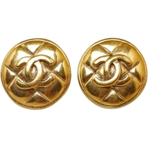 Pre-owned Metal earrings , female, Sizes: ONE SIZE - Chanel Vintage - Modalova