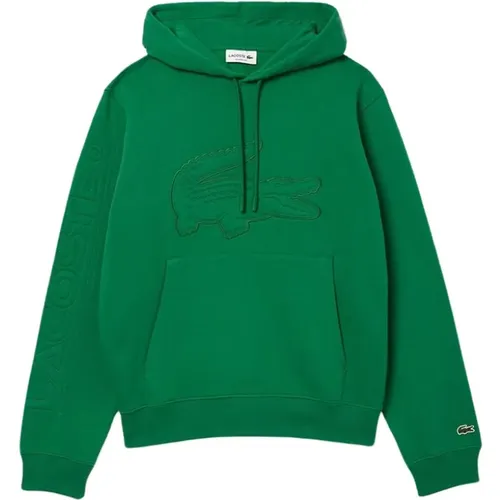 Embroidered Hooded Winter Sweatshirt , male, Sizes: S, XS - Lacoste - Modalova