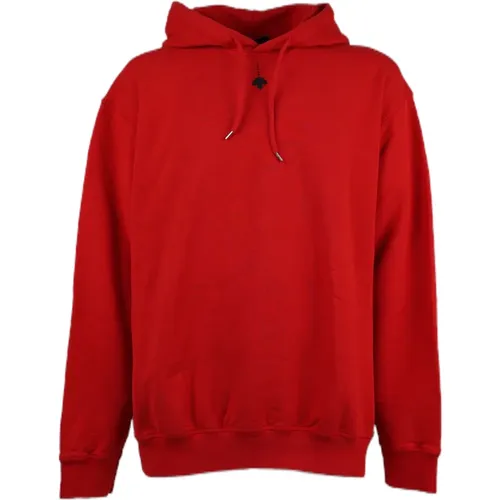 Roter Hoodie Sweatshirt Alle Temperaturen - Dsquared2 - Modalova