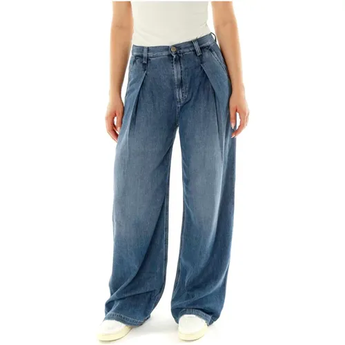 High Waist Relaxed Fit Jeans , Damen, Größe: W28 L32 - Replay - Modalova