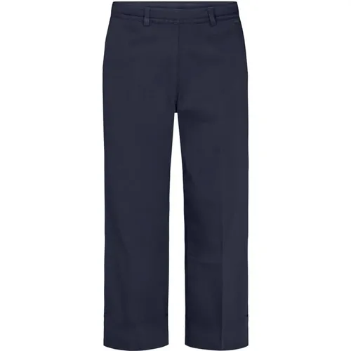 Phoebe Loose Crop Trousers Navy , female, Sizes: 3XL, M, L, S, 2XL, XS - LauRie - Modalova