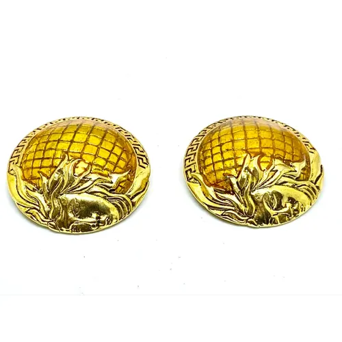 Half Medusa Head Shank Dome Button , female, Sizes: ONE SIZE - Versace Pre-owned - Modalova