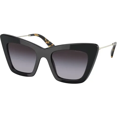 Schwarze/Graue Sonnenbrille SMU 01WS,Rosa Havana Sonnenbrille - Miu Miu - Modalova