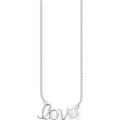 Womens Necklace Love 925 Sterling Silver Ke1847-001-21-L45V , female, Sizes: ONE SIZE - Thomas Sabo - Modalova