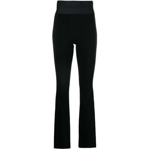 Bootcut Pants with Logo Elastic Waistband , female, Sizes: XL, L - alexander wang - Modalova