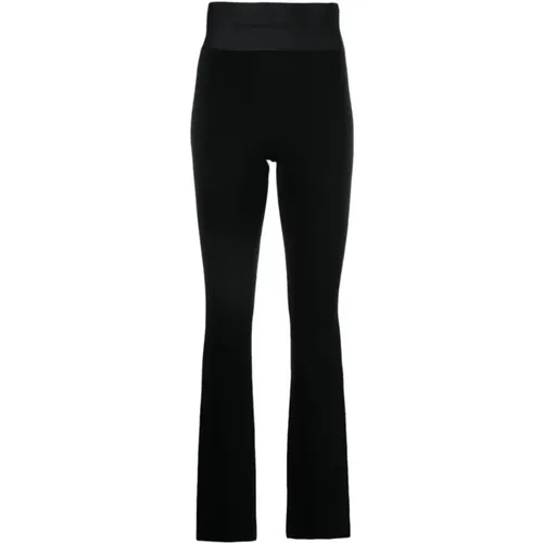 Bootcut Pants with Logo Elastic Waistband , female, Sizes: XL, L, M, S - alexander wang - Modalova