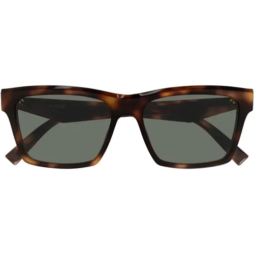 Luxuriöse braune Sonnenbrille , Damen, Größe: 56 MM - Saint Laurent - Modalova