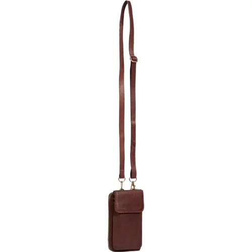 Stilvolle Handy-Tasche Skind 100077 Dark Cognac - BTFCPH - Modalova