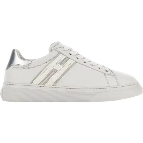 And Silver Leather Sneakers , female, Sizes: 3 1/2 UK - Hogan - Modalova