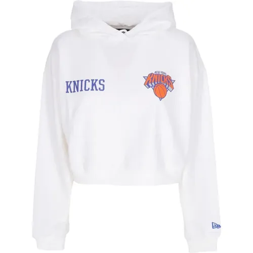 NY Knicks Logo Cropped Hoodie , female, Sizes: M, XS, S - new era - Modalova