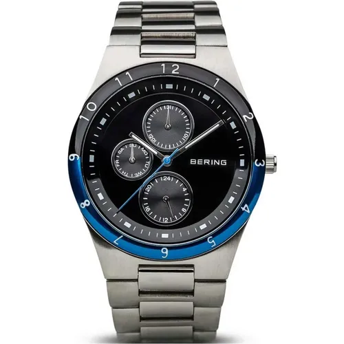 Black Steel Quartz Watch, 5Atm , male, Sizes: ONE SIZE - Bering - Modalova