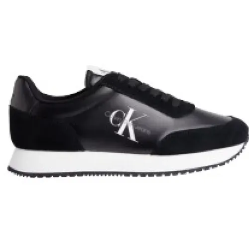 Retro Runner Low Laceup Sneakers /White , female, Sizes: 4 UK, 7 UK, 5 UK, 6 UK, 3 UK - Calvin Klein - Modalova