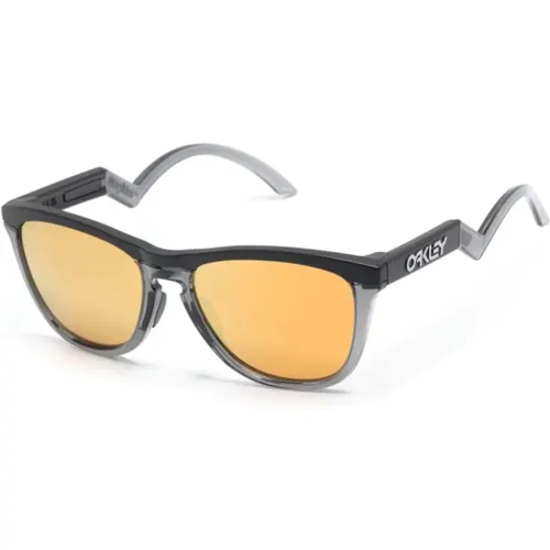 Gelbe Quadratische Spiegel-Sonnenbrille , unisex, Größe: ONE Size - Oakley - Modalova