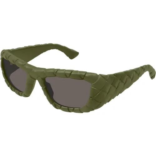 Grüne Sonnenbrille stilvoll für den täglichen Gebrauch , Damen, Größe: 56 MM - Bottega Veneta - Modalova