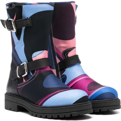 Junior Stiefel mit Wellenmuster - EMILIO PUCCI - Modalova