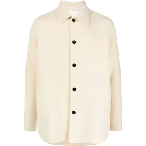 Perlenwolle Overshirt Klassischer Schnitt Italien - Jil Sander - Modalova