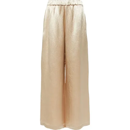 Acanto Trousers - Wide Fit Satin Pants for Women , female, Sizes: S - Max Mara - Modalova