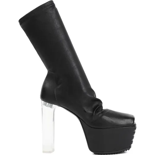 Leather Ankle Boots with Heels , female, Sizes: 5 UK, 4 UK, 6 UK, 3 UK, 7 UK - Rick Owens - Modalova