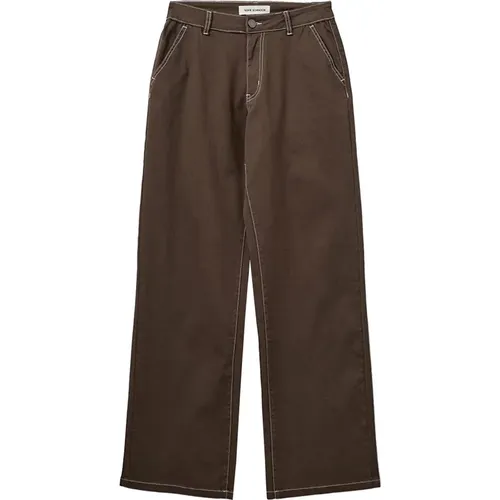 Dunkelbraune Straight-Leg Hose Snos523 , Damen, Größe: XS - Sofie Schnoor - Modalova